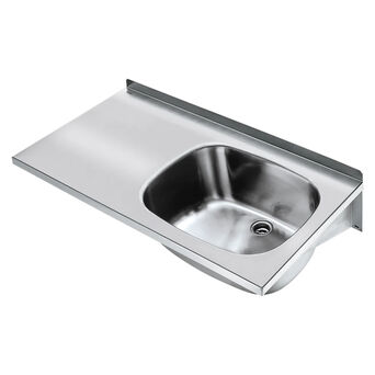 Commercial sink with left countertop 1000 × 270 × 500 mm Franke