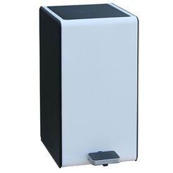 Mülleimer 7 Liter Merida Kunststoff schwarz-weiß