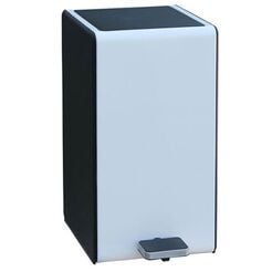 Cesto de basura de 7 litros Merida plástico blanco y negro