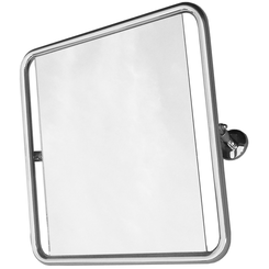 Espejo abatible para personas con discapacidad Faneco ⌀ 25 mm, 60 × 60 cm cristal del espejo Faneco, acero inoxidable pulido