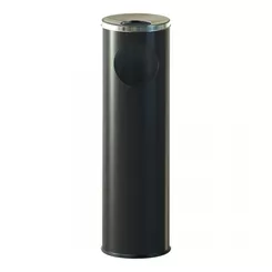 Ashtray bin, black steel