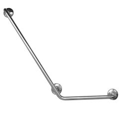 Winkelgriff für die Badewanne links Faneco ⌀ 25 mm, 80 × 40 cm, poliertes Edelstahl