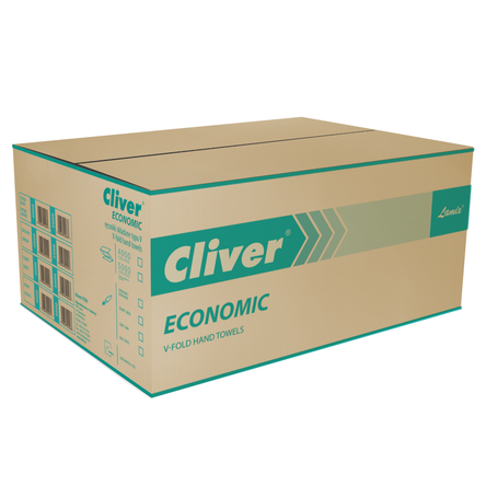 Ręczniki papierowe ZZ Lamix Cliver Economic 1 warstwa 4000 szt. biały makulatura