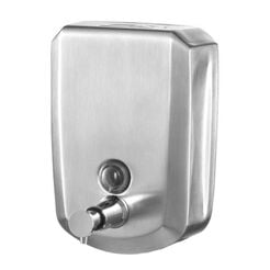 Dispensador de jabón líquido Bisk 500 ml, acero inoxidable mate