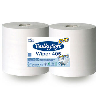 Paños de papel en rollo Bulkysoft Classic 2 unidades 2 capas 405 m celulosa blanco