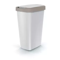 Plastikabfalleimer mit klappbarem Deckel Sanitario Compacta Q 45 Liter braun