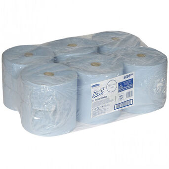 Ręcznik papierowy w rolce Kimberly Clark SCOTT XL 6 szt. 1 warstwa 354 m makulatura niebieskie