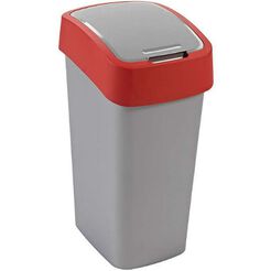 Cubo de reciclaje de 50 litros Curver FLIP BIN de plástico rojo