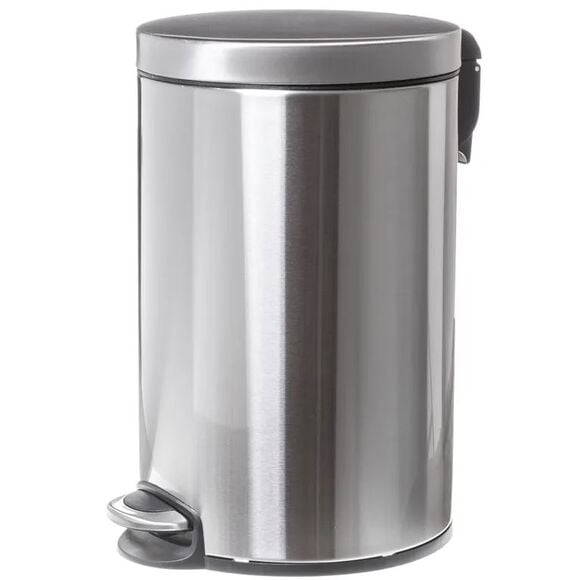 Cesto de basura de 30 litros Faneco, acero inoxidable mate