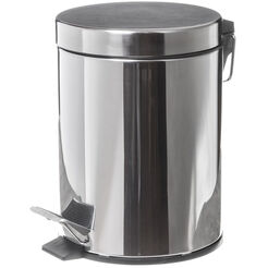 ECO 5 liter soft close waste bin, stainless steel polished