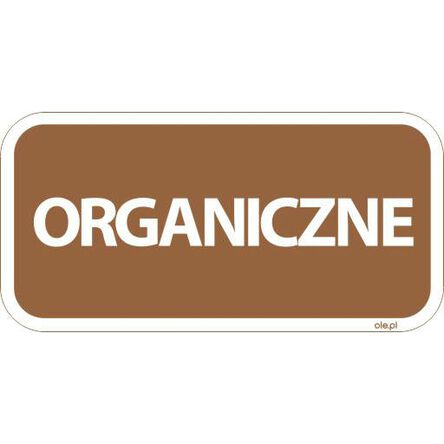 Naklejka na kosz do segregacji odpadów organicznych