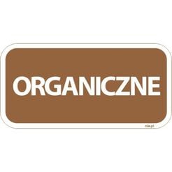 Etiqueta para contenedores de residuos orgánicos rectangular