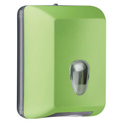 Pojemnik na papier toaletowy w listkach Marplast plastik zielony