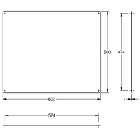 Lustro natynkowe 600 x 500 x 1 mm RODAN - rys.2
