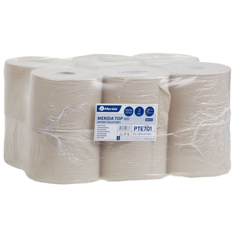 Papel higiénico Merida TOP EKO 900 12 rollos 180 m diámetro 18.1 gris papel reciclado