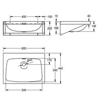 Umywalka stalowa pojedyncza ANIMA 