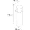 Dozownik mydła w płynie mocowany do blatu MOSIĄDZ CHROMOWANY MATOWY - wymiary