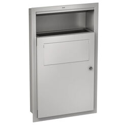 Franke sanitary bin for undermount installation, made of steel.