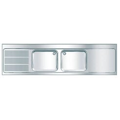 Fregadero industrial KWC 700 × 1000 × 2600 mm