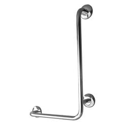 Eck-Duschgriff rechts Faneco ⌀ 25 mm, 80 × 40 cm, polierter Edelstahl