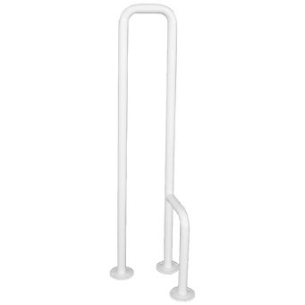 Standing handrail for disabled ⌀ 25 right white steel