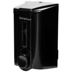 Dozownik mydła w płynie 0,5 litra Faneco DARK, czarne tworzywo ABS