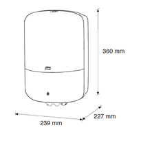 Dozownik Tork do ręczników w roli centralnie dozowanych biały - rysunek