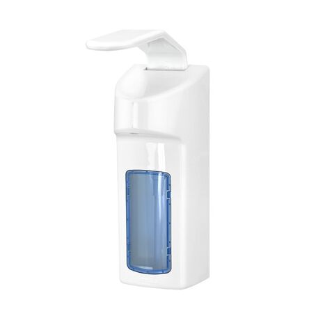 Dispenser for cleaning, disinfecting, and care preparations 0.5 liter white plastic