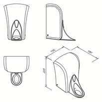 Dozownik łokciowy 1 litr POP Faneco plastik biały