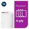 Papier toaletowy Tork 110406 T4 4 warstwy 11,7 cm średnica 18,8 m biała celuloza – prezentacja produktu