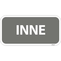 Etiqueta para contenedores de reciclaje Inne rectangular