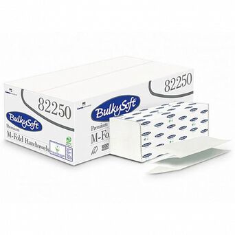 Toalla de papel en paquete M Bulkysoft Premium de 2 capas, 3125 unidades, celulosa blanca