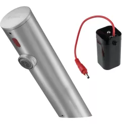 Grifo de lavabo sin regulación de temperatura Deante Sense 3/8 acero inoxidable mate, 4xAA