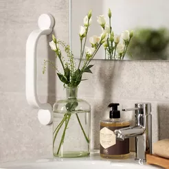 Nástěnný držák Etac Flex 30cm šedý samolepící