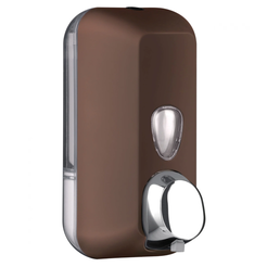 Dispensador de jabón espumoso Mar Plast 500 ml, plástico ABS marrón