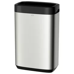Tork 50 Liter Trash Can in Black Steel Plastic