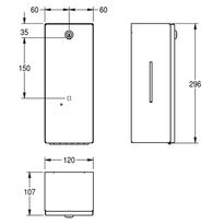 Elektroniczny dozownik mydła w płynie i środków dezynfekujących 1litr RODAN - rys.2