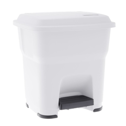 Cesto de basura de 35 litros Merida HERA, plástico blanco