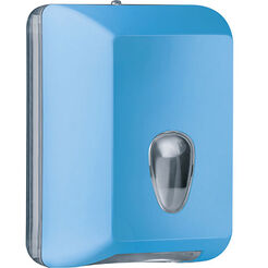 Pojemnik na papier toaletowy w listkach Marplast plastik niebieski