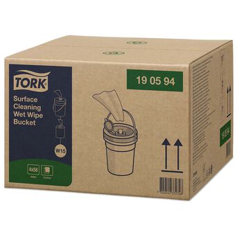 Wet wipe surface cleaning bucket Tork Premium White