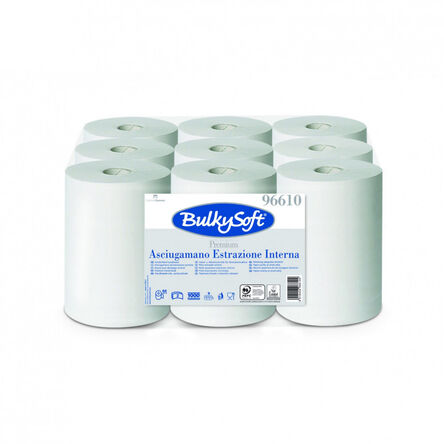 Ręcznik papierowy w roli Bulkysoft Premium 9 szt. 2 warstwy 60 m biały celuloza