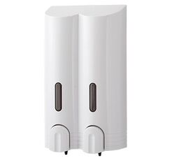 Dispensador de doble compartimento 2x400ml plástico blanco