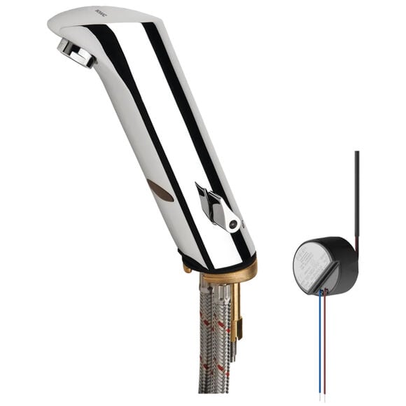 Grifo de lavabo KWC PROTRONIC-S con regulación de temperatura y fuente empotrada