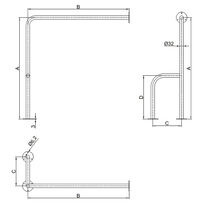 Poręcz dla niepełnosprawnych do montażu przy WC