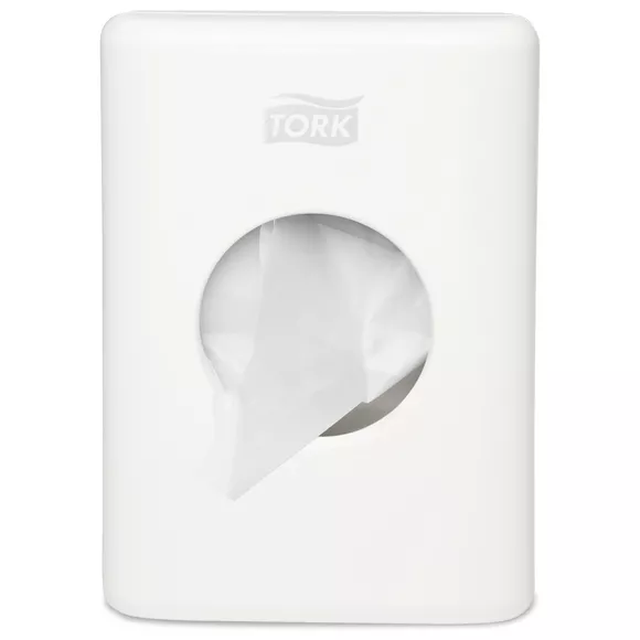 Pojemnik na woreczki sanitarne Tork 566000, białe ABS