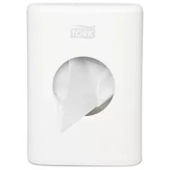 Tork sanitary bag dispenser, white ABS plastic