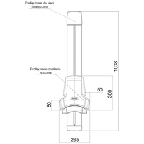 Szyna suwna dostosowująca wysokość elektronicznych suszarek do włosów Starmix do wzrostu użytkownika