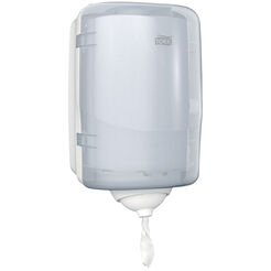 Dispensador de toallas de papel en rollo Tork Reflex, plástico blanco