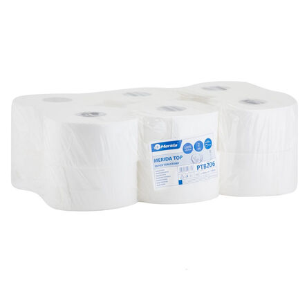 Papier toaletowy Merida Top 12 szt. 2 warstwy 120 m średnica 19 cm biały celuloza
