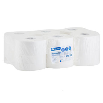 Papel higiénico Merida Top 12 rollos 2 capas 120 m diámetro 19 cm blanco celulosa